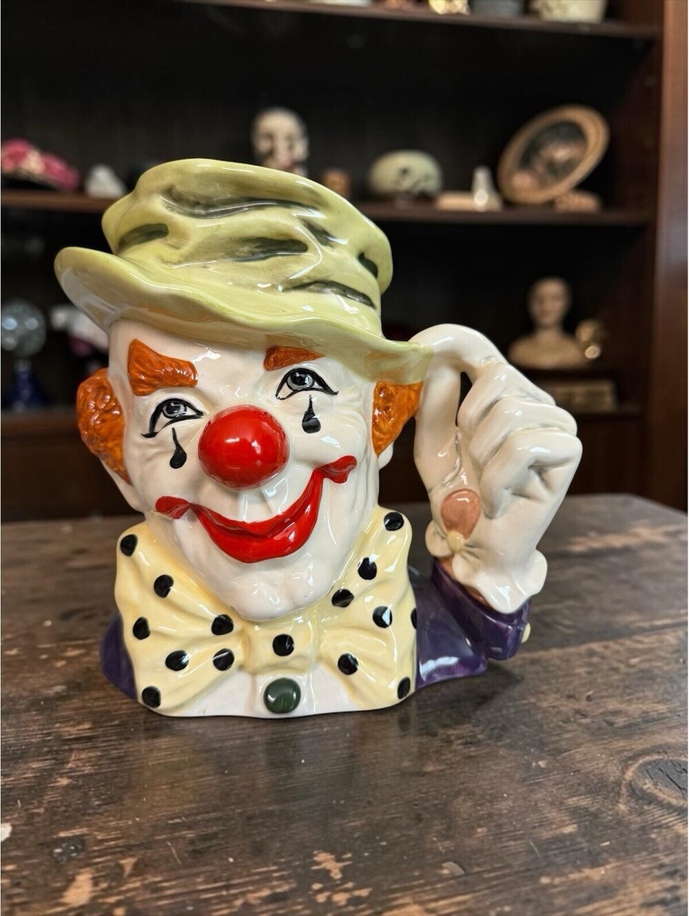 Vintage Royal Doulton “The Clown” Large Character Jug(Model D6834) First Edition